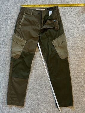 Banana Republic Two-Tone Olive Patchwork Cargo Pants